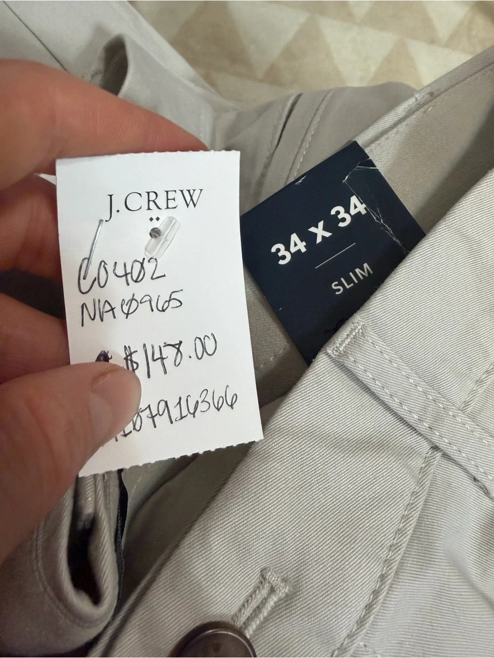 J crew stone Slim-fit TruTemp365® chino pant